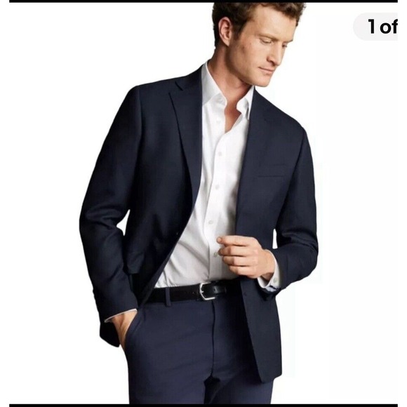 Brooks Brothers‎ 346 Stretch 44R Wool 2 Button Suit Sports Coat Gray Grey Blazer - Picture 1 of 14